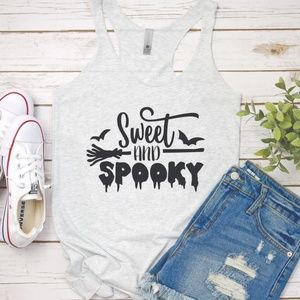 SWEET AND SPOOKY HALLOWEEN FALL WITCH COSTUME TANK